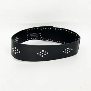 Zara | Accessories | Nwt Zara Wide Studded Belt M Black  display picture 3